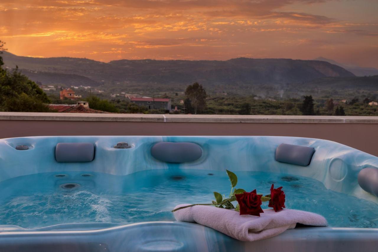 Olga'S Filoxenia - Villa Aladanos-Private Pool And Heated Jacuzzi Makhairoí Exterior foto